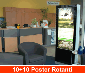 totem bifacciali per pubblicit&agrave; luminosa